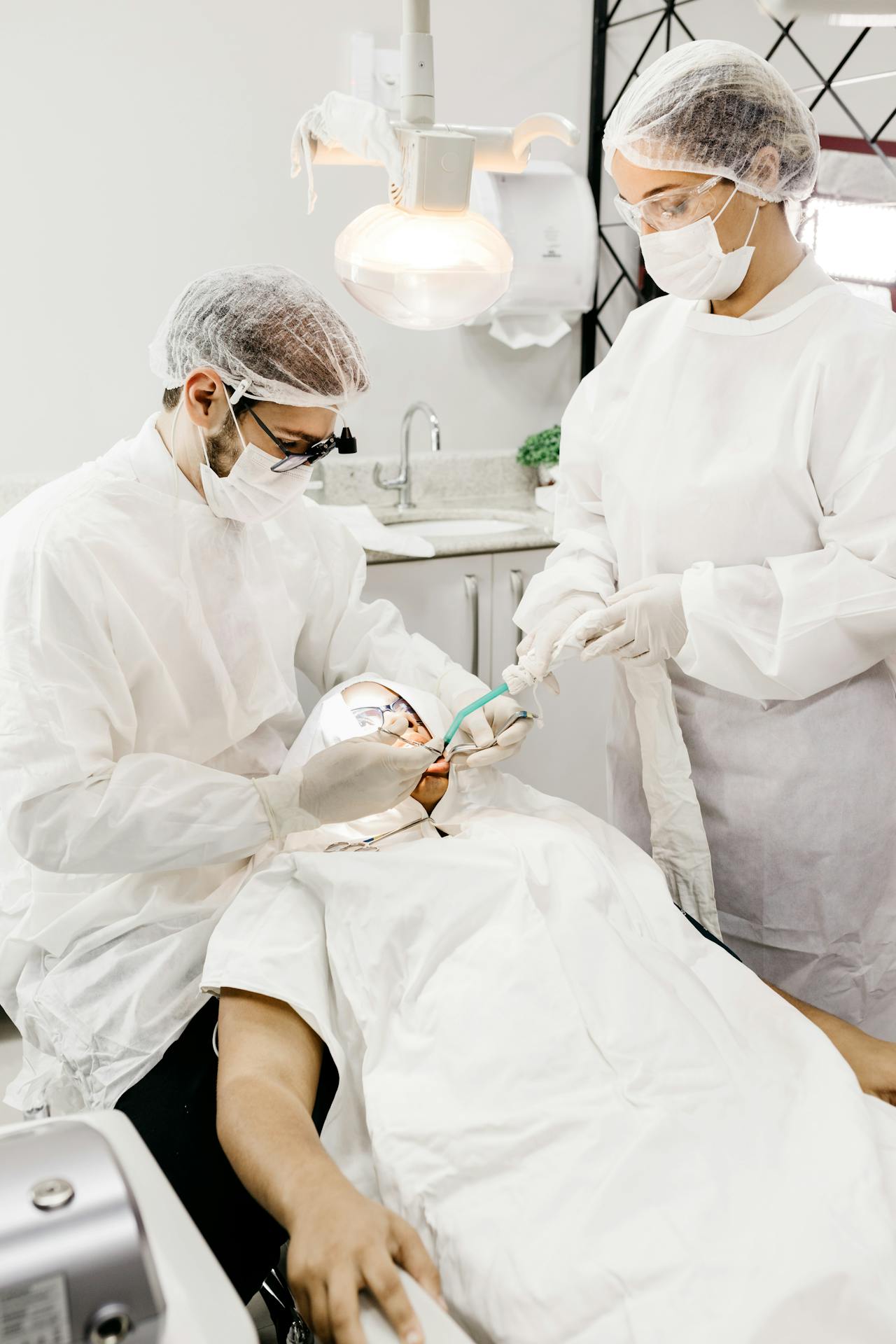 Dental checkup with dentist examining patient in Izmir, Turkey